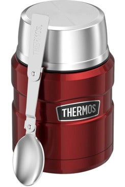Thermos Stainless King 16 Ounce Food Jar with Folding Spoon.